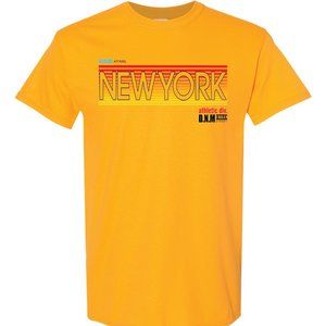 SV - Graphic Tees - New York - Men's Short Sleeve T-shirt - Gold And Gray.